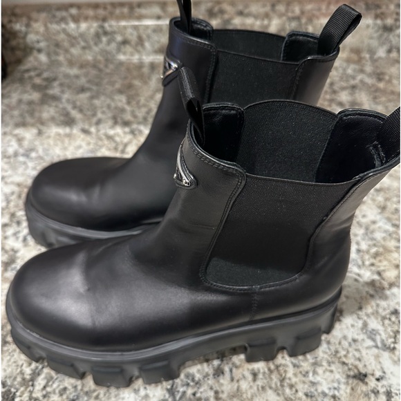 PRADA Monolith leather booties - Picture 8 of 15